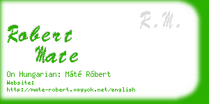 robert mate business card