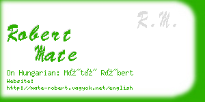 robert mate business card